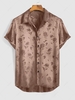 ZAFUL Jacquard Slick Short Sleeve Shirt Xl Coffee
