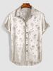 ZAFUL Jacquard Slick Short Sleeve Shirt Xl Light coffee