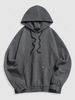 ZAFUL Kangaroo Pocket Textured Quilted Hoodie Xxl Gray