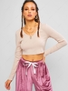 ZAFUL Knitted Hooded Cropped T Shirt Xl Pink