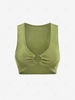 ZAFUL Knitted O Ring Crop Tank Top Xl Green