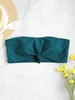 ZAFUL Knot Hem Bandeau Bikini Top L Peacock blue