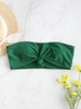 ZAFUL Knot Hem Bandeau Bikini Top S Medium sea green