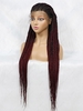 zaful Lace Front Black Mixed Burgundy Synthetic Braid Hair Wig