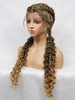 zaful Lace Front Braid Hair Long Synthetic Wig with Curly Bunches