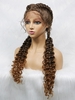 zaful Lace Front Braid Hair Long Synthetic Wig with Curly Bunches