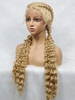 zaful Lace Front Braid Hair Long Synthetic Wig with Curly Bunches
