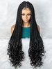 zaful Lace Front Braid Hair with Wavy Extra Long Synthetic Wig