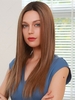 zaful Lace Front Brown Long Silky Straight Synthetic Wig