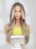 zaful Lace Front Brown Mixed Color Long Natural Wavy Synthetic Wig