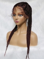 zaful Lace Front Eight-stranded Braid Hair Synthetic Wig with Ponytail