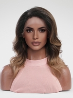 zaful Lace Front Gradient Color Medium Legnth Wavy Synthetic Wig