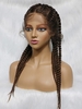 zaful Lace Front Long Braid Hair Synthetic Wig with Ponytail