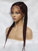 zaful Lace Front Long Braid Hair Synthetic Wig with Ponytail