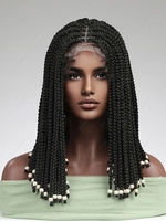 zaful Lace Front Mid-length Braid Hair Synthetic Wig