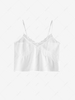 ZAFUL Lace Insert Open Back Cami Tank Top S White