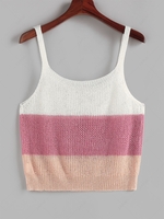 ZAFUL Ladder Colorblock Plus Size Sweater Vest