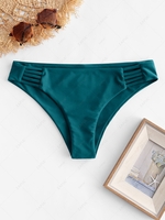 ZAFUL Ladder Hollow Out Low Rise Bikini Bottom S Deep green