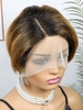 zaful Layered Lace Front Short Straight Human Hair Wig