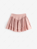 ZAFUL Layered Mini Skirt L Light pink