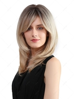zaful Layered Natural Straight Shoulder Length Synthetic Wig