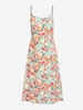 ZAFUL Leaf Print Cami Midi Dress S Light green