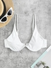 ZAFUL Plunge Underwire Push Up Bikini Top M White