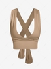 ZAFUL Plunging Criss Cross Tied Tank Top Xl Light coffee