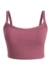 ZAFUL Plus Size Basic Ribbed Bikini Top Xxxxl Deep red