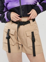 ZAFUL Plus Size Buckle Belted Pocket Cargo Shorts