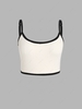 ZAFUL Plus Size Contrast Binding Rib-knit Camisole