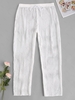 ZAFUL Plus Size Crochet Bowknot Openwork Beach Pants Xxxxl White