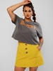 ZAFUL Plus Size Devotedly Graphic Tee and Skirt Set