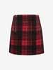 ZAFUL Plus Size Double Zip Tartan Plaid Wool Blend Skirt