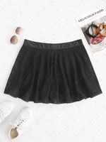 ZAFUL Plus Size Fishnet Swim Skort Xxl Black