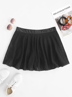 ZAFUL Plus Size Fishnet Swim Skort Xxxl Black