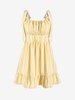 ZAFUL Plus Size Flounced Tie Shoulder Stripe Mini Dress