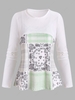 ZAFUL Plus Size Handkerchief Print Cami Top and Cropped Top