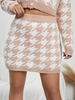 ZAFUL Plus Size Houndstooth Knit Mini Skirt