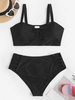 ZAFUL Plus Size Ladder Cutout Tankini Swimwear Xxl Black