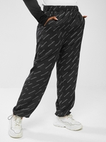 ZAFUL Plus Size Logo Print Toggle Drawstring Hem Pants