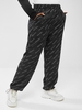 ZAFUL Plus Size Logo Print Toggle Drawstring Hem Pants
