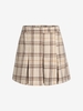 ZAFUL Plus Size Plaid Print Wool Blend Pleated Skirt