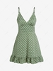 ZAFUL Plus Size Polka Dot Ruffled Hem Slip Dress