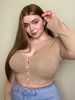 ZAFUL Plus Size Ribbed Button Up Cardigan