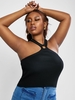 ZAFUL Plus Size Ring Crisscross Back Cutout Knit Tank Top