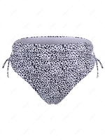 ZAFUL Plus Size Spotted Side Lace-up Bikini Bottom Xxxl White