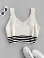 ZAFUL Plus Size Striped Hem Sweater Vest