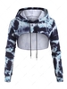 ZAFUL Plus Size Super Cropped Tie Dye Hoodie