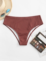 ZAFUL Plus Size Textured Ribbed Bikini Bottom Xl Orange